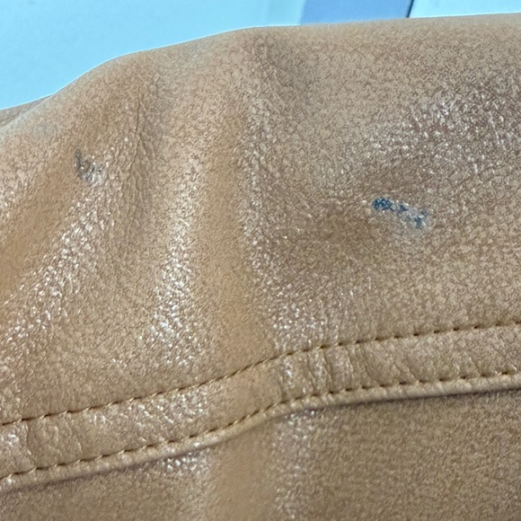 Missguided Tan Leather Jacket - Picture 3 of 5